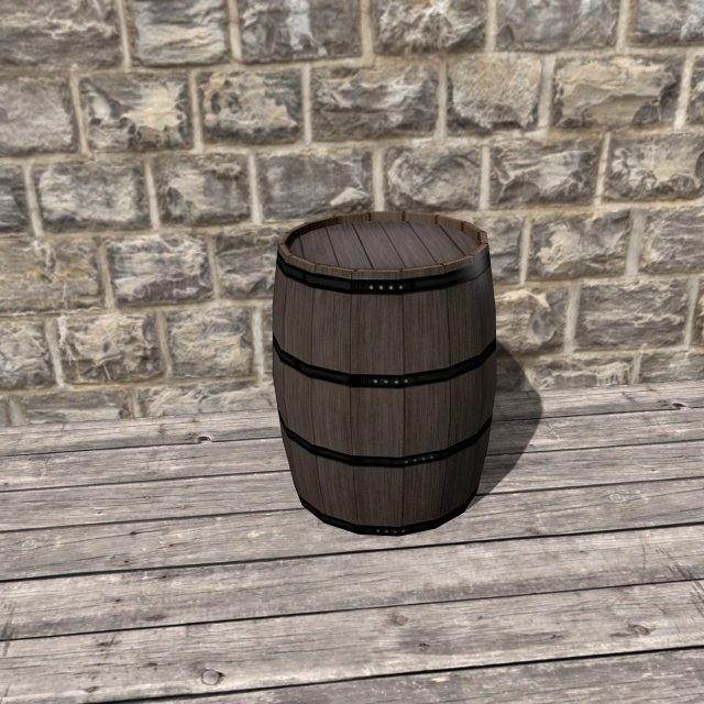 wooden barrel Modello 3D .c4d .max .obj .3ds .fbx .stl .blend 