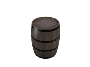 wooden barrel 3D Model