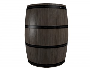 wooden barrel Modello 3D