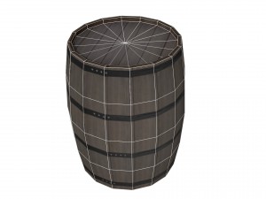 wooden barrel Modello 3D