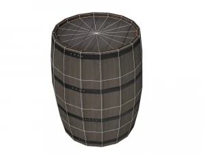 wooden barrel 3D Model
