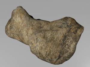 low poly model of rock Modelo 3D