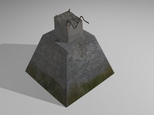 broken pillar 3D 모델
