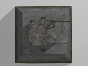 kaputte S&auml;ule 3D Modell