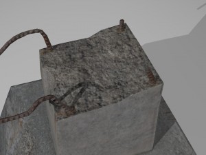 broken pillar Modelo 3D
