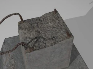 kaputte S&auml;ule 3D Modell