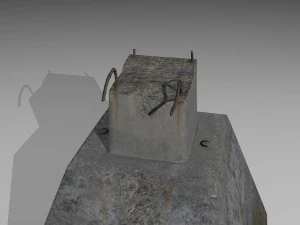 kaputte S&auml;ule 3D Modell