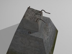 broken pillar Modelo 3D