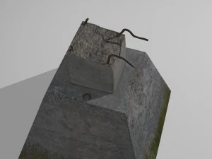 kaputte S&auml;ule 3D Modell