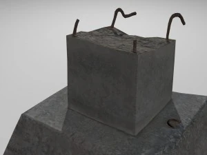 kaputte S&auml;ule 3D Modell