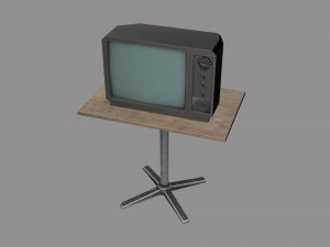 old wooden tabletv Modèle 3D