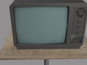 old wooden tabletv 3Dモデル