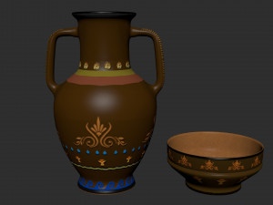 ceramic jug and bowl 3Dモデル