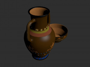 ceramic jug and bowl 3Dモデル