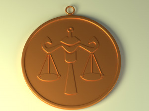 libra zodac pendant 3D Принт Модель