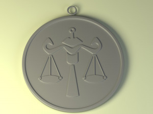 libra zodac pendant 3D Принт Модель