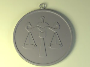 libra zodac pendant 3D Print Model