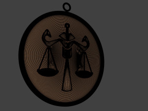 libra zodac pendant 3D Принт Модель