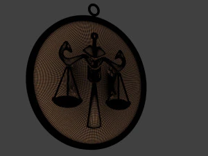 libra zodac pendant 3D Print Model
