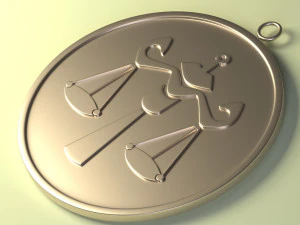 천칭자리 조닥 펜던트 3D 프린트 모델