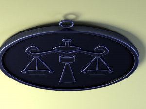 libra zodac pendant 3D Принт Модель