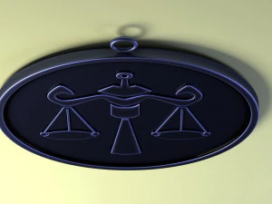 libra zodac pendant 3D Print Model