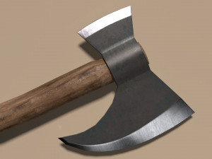 battle axe low-poly 3D Model