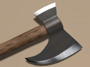 전투 도끼 로우 폴리 3D 모델