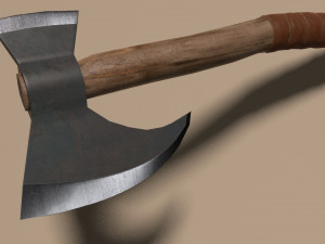 battle axe low-poly 3D Model