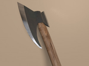 battle axe low-poly 3D Model