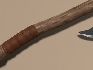 battle axe low-poly 3D Model