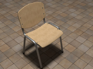 canteen chair low-poly 3D 모델