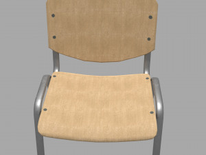 canteen chair low-poly Modello 3D