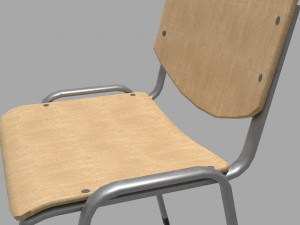 canteen chair low-poly Modello 3D