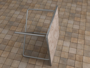 70s style dining table 3D 모델