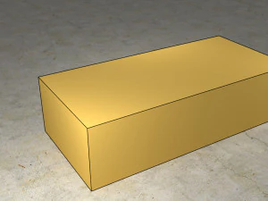 low poly wooden box 3D Model