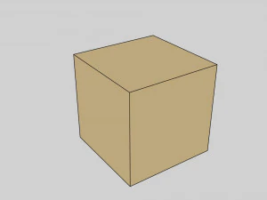 low poly 1 wooden box 3D Model