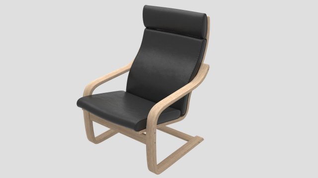 poang chair 3D Модель .c4d .max .obj .3ds .fbx .stl .blend 