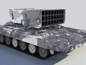 3d heavy fire-throwing system buratino 3D Model