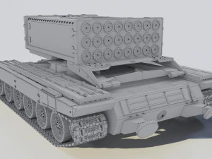 3d heavy fire-throwing system buratino 3D Model