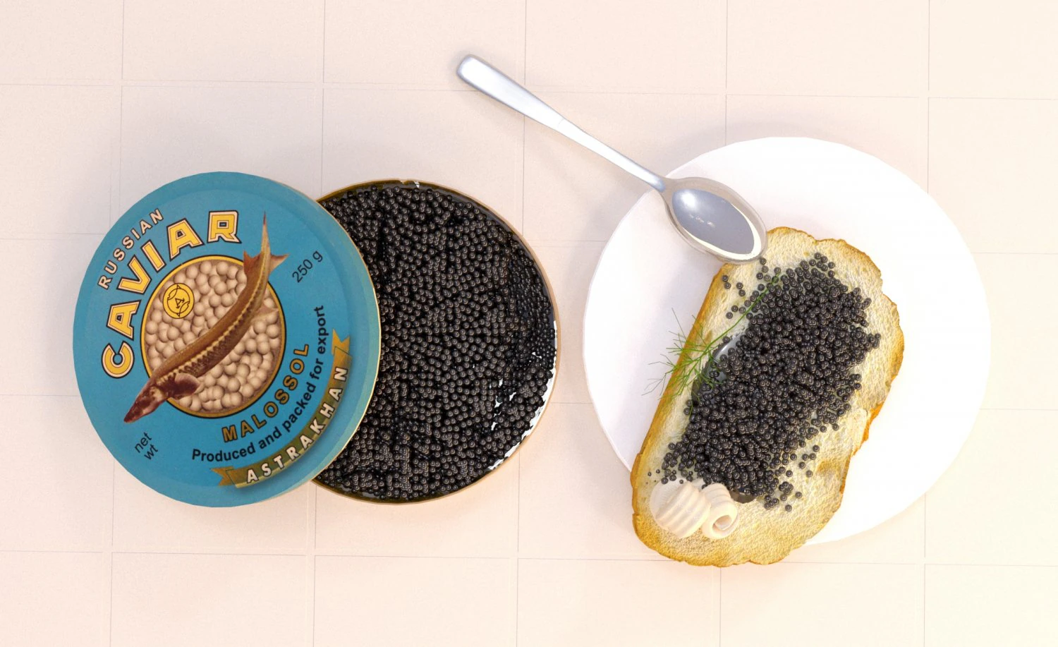 black caviar 3D Model .c4d .max .obj .3ds .fbx .stl .blend 