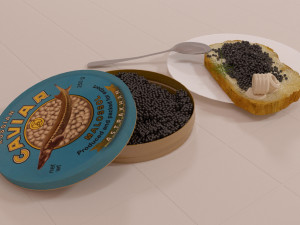 black caviar 3D मॉडल