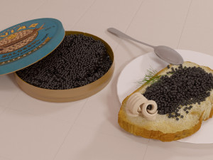 black caviar 3D मॉडल