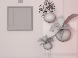 kokedama plant Modèle 3D