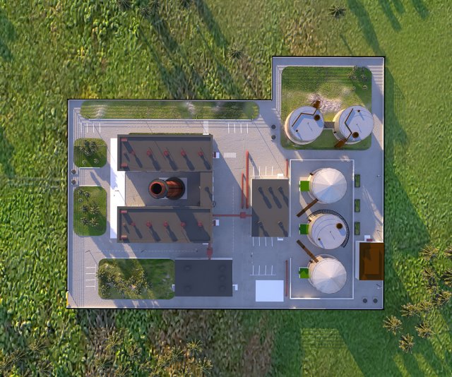 heating plant 3D Модель .c4d .max .obj .3ds .fbx .stl .blend 