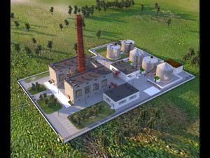 heating plant 3D Модель