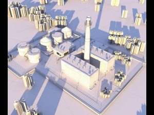 heating plant 3D Модель