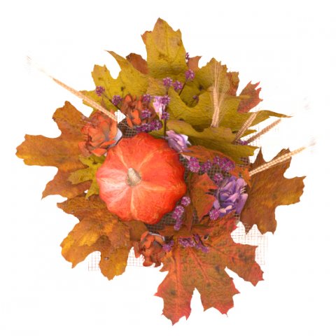 autumn flower arrangement with a pumpkin 3D मॉडल .c4d .max .obj .3ds .fbx .stl .blend 