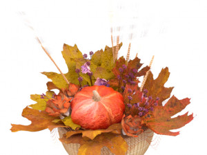 autumn flower arrangement with a pumpkin 3D मॉडल