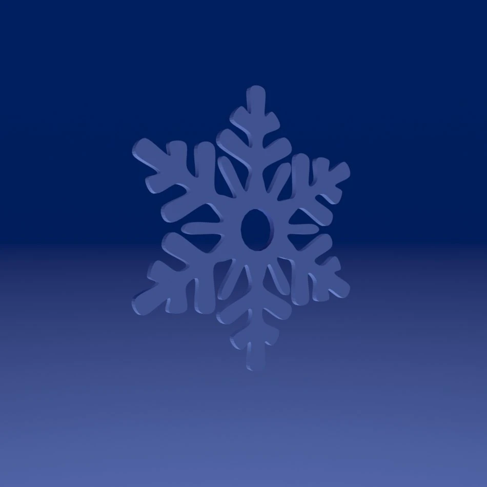 snowflake 3D Model .c4d .max .obj .3ds .fbx .stl .blend 